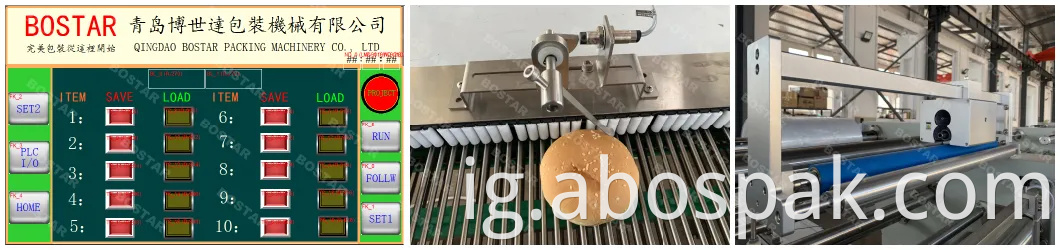 Atọ Servo Motors High Quality Automatic Hamburger Bun Packing Machine